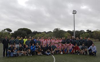 Encuentro amistoso disputado entre los veteranos del Club Atlético Boadilla y el Atlético de Madrid