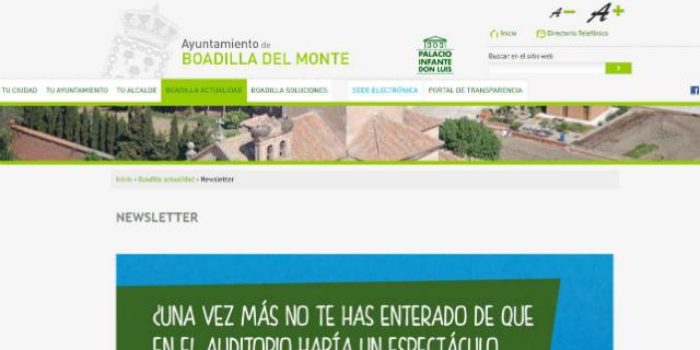 Los vecinos de Boadilla podrán recibir información del municipio a través de un boletín digital