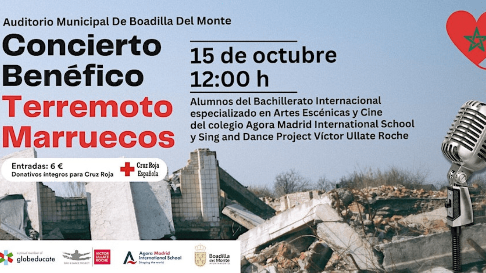 El auditorio acogerá un concierto benéfico por las víctimas del terremoto de Marruecos