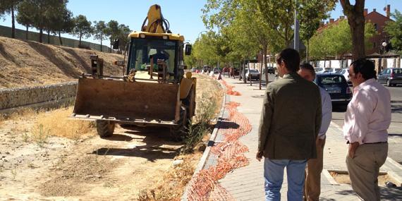 Se reanudan las obras de urbanización de las calles Ventura Rodríguez y Ramón y Cajal de Boadilla