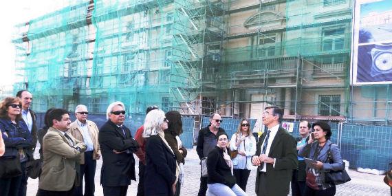 Un grupo de expertos visita las obras del Palacio del Infante Don Luis Un grupo de expertos visita las obras del Palacio del Infante Don Luis