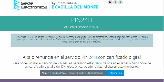 Los boadillenses pueden hacer trámites administrativos con el ‘Pin-24 horas’ Los boadillenses pueden hacer trámites administrativos con el ‘Pin-24 horas’