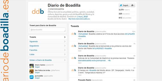 Siga toda la información de Boadilla a través de las redes sociales Siga toda la información de Boadilla a través de las redes sociales