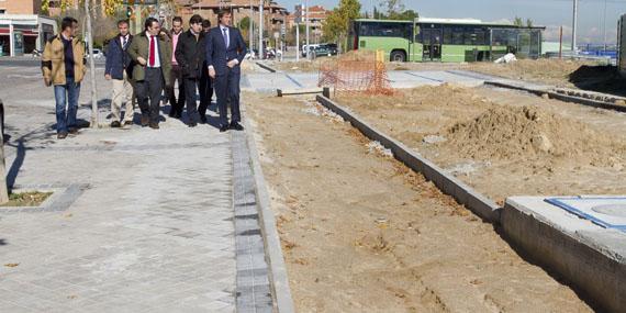 Terol supervisa las obras de las calles Ventura Rodríguez y Ramón y Cajal 