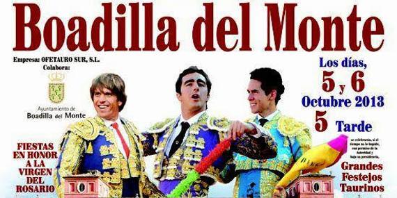 Gran cartel taurino en las Fiestas de Boadilla Gran cartel taurino en las Fiestas de Boadilla