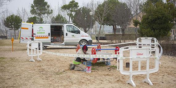 Suelos de caucho en los parques infantiles de Boadilla Suelos de caucho en los parques infantiles de Boadilla