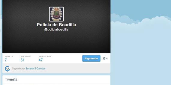 La Policía de Boadilla abre perfil en Twitter