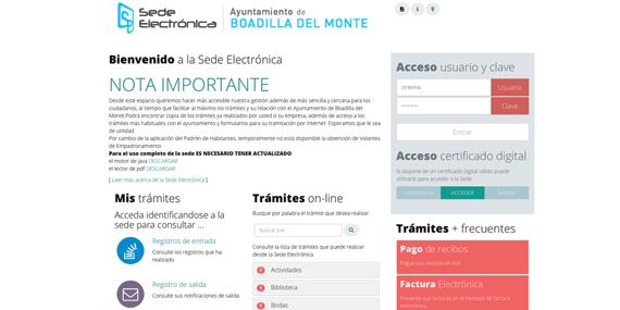 Boadilla adapta su Sede Electrónica para smartphones y tablets Boadilla adapta su Sede Electrónica para smartphones y tablets