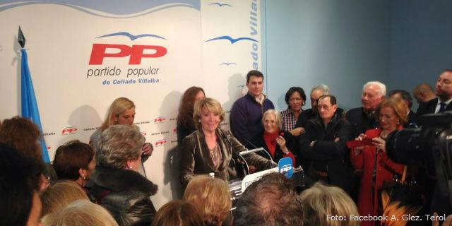 González Terol apoya a Aguirre en la inauguración de la sede del PP en Villalba