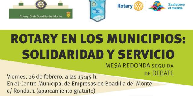 Rotary presenta sus propuestas sociales en Boadilla con el tema: Solidaridad y Servicio