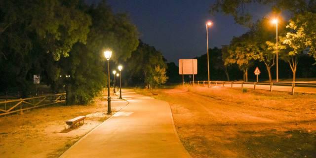 El paseo del Arroyo de la Fresneda cuenta con 64 nuevas luminarias tipo LED El paseo del Arroyo de la Fresneda cuenta con 64 nuevas luminarias tipo LED