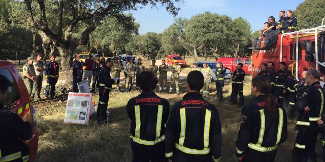 Jornada de formación para bomberos y agentes forestales en el monte de Boadilla