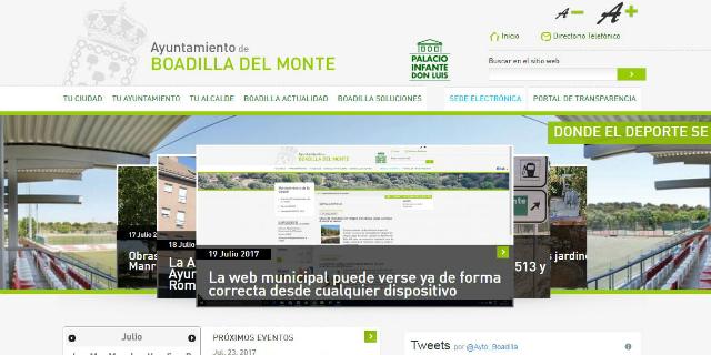 Ya es posible consultar la web municipal desde cualquier dispositivo