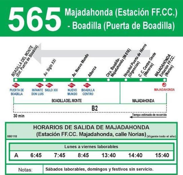 Boadilla conectará por autobús con la estación de Cercanías de Majadahonda en enero