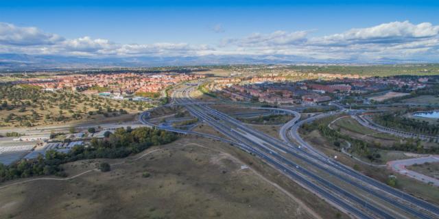 Un paso más para ampliar a tres los carriles de la M-50 a la altura de Boadilla