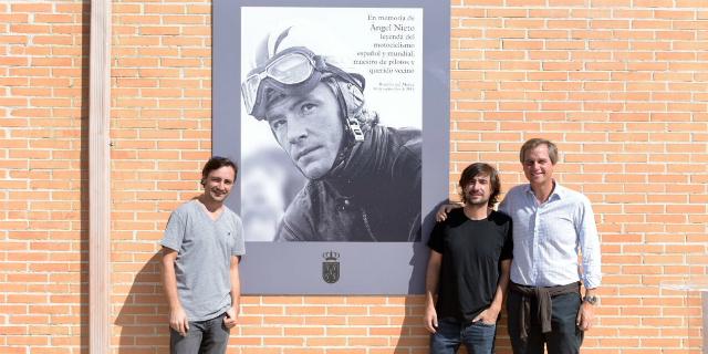 La inauguración del remodelado Complejo Deportivo Ángel Nieto contó con la presencia de los hijos del piloto