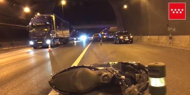 Un motorista fallece en la M-50 a la altura de Boadilla