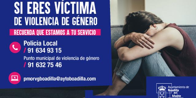 Las áreas de atención a las víctimas de violencia de género de Boadilla siguen activas durante la cuarentena Las áreas de atención a las víctimas de violencia de género de Boadilla siguen activas durante la cuarentena