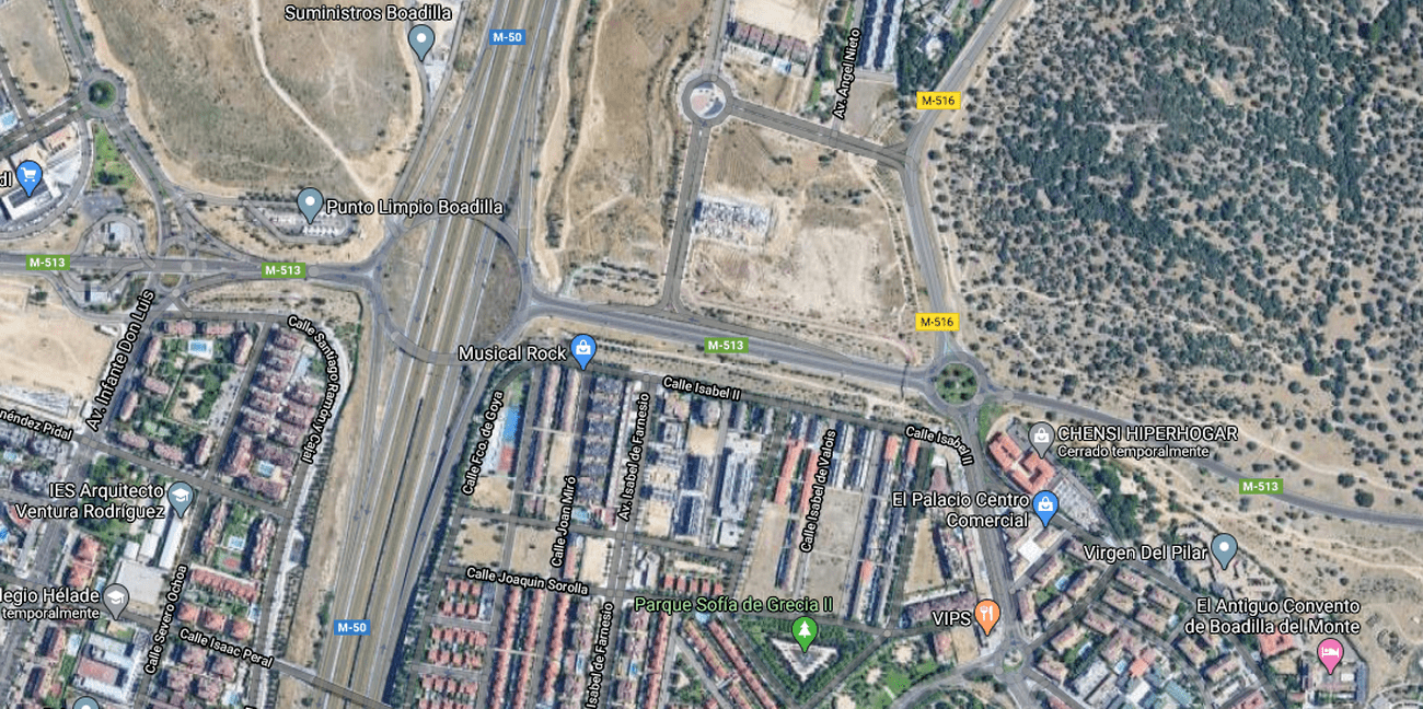 Cs Boadilla pide un estudio acústico antes del comienzo de las obras de conexión entre la M-513 y la Avenida de Isabel de Farnesio Cs Boadilla pide un estudio acústico antes del comienzo de las obras de conexión entre la M-513 y la Avenida de Isabel de Farnesio