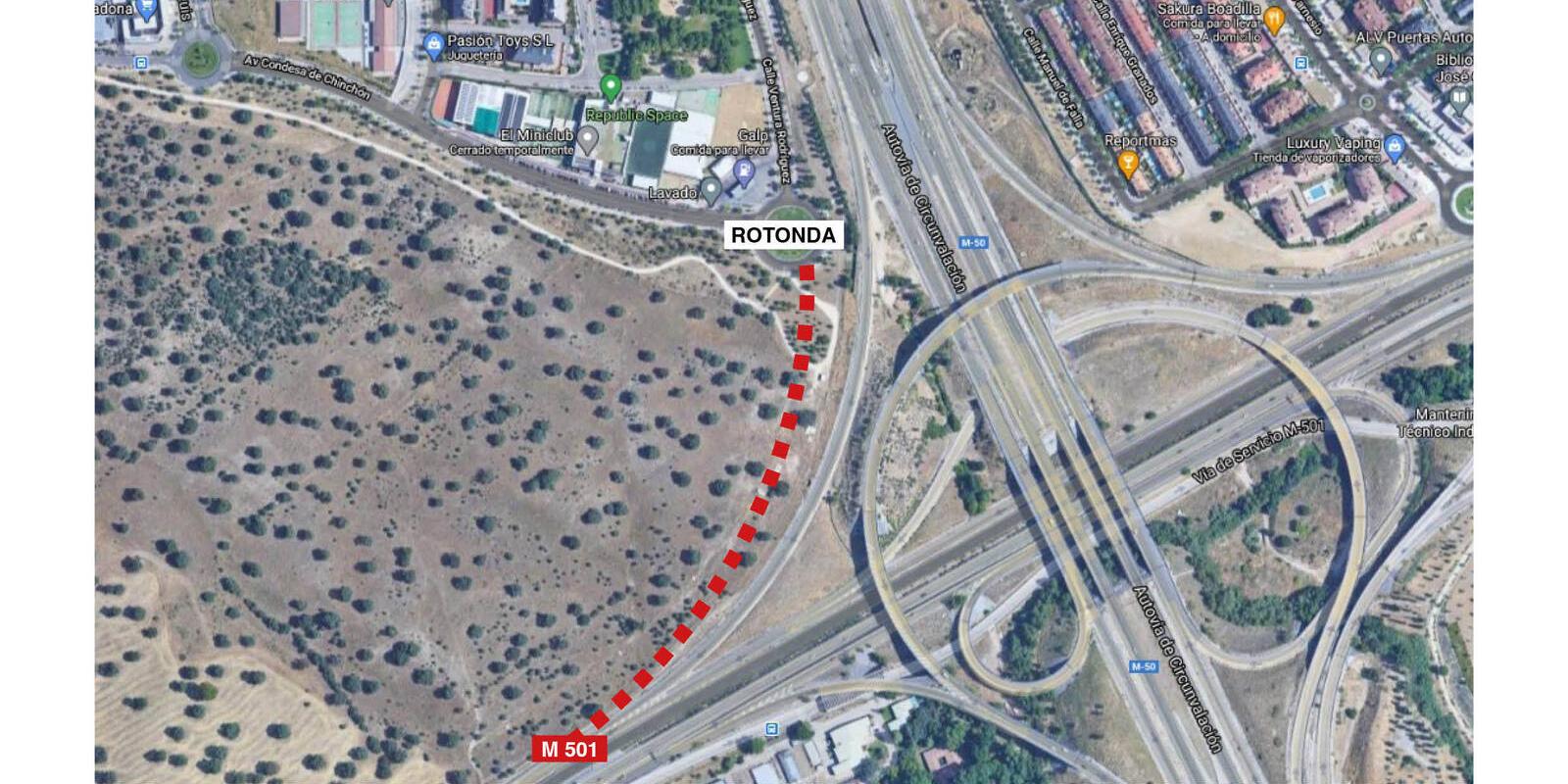 Boadilla reclama la conexión directa desde la avenida Condesa de Chinchón a la M-501 Boadilla reclama la conexión directa desde la avenida Condesa de Chinchón a la M-501