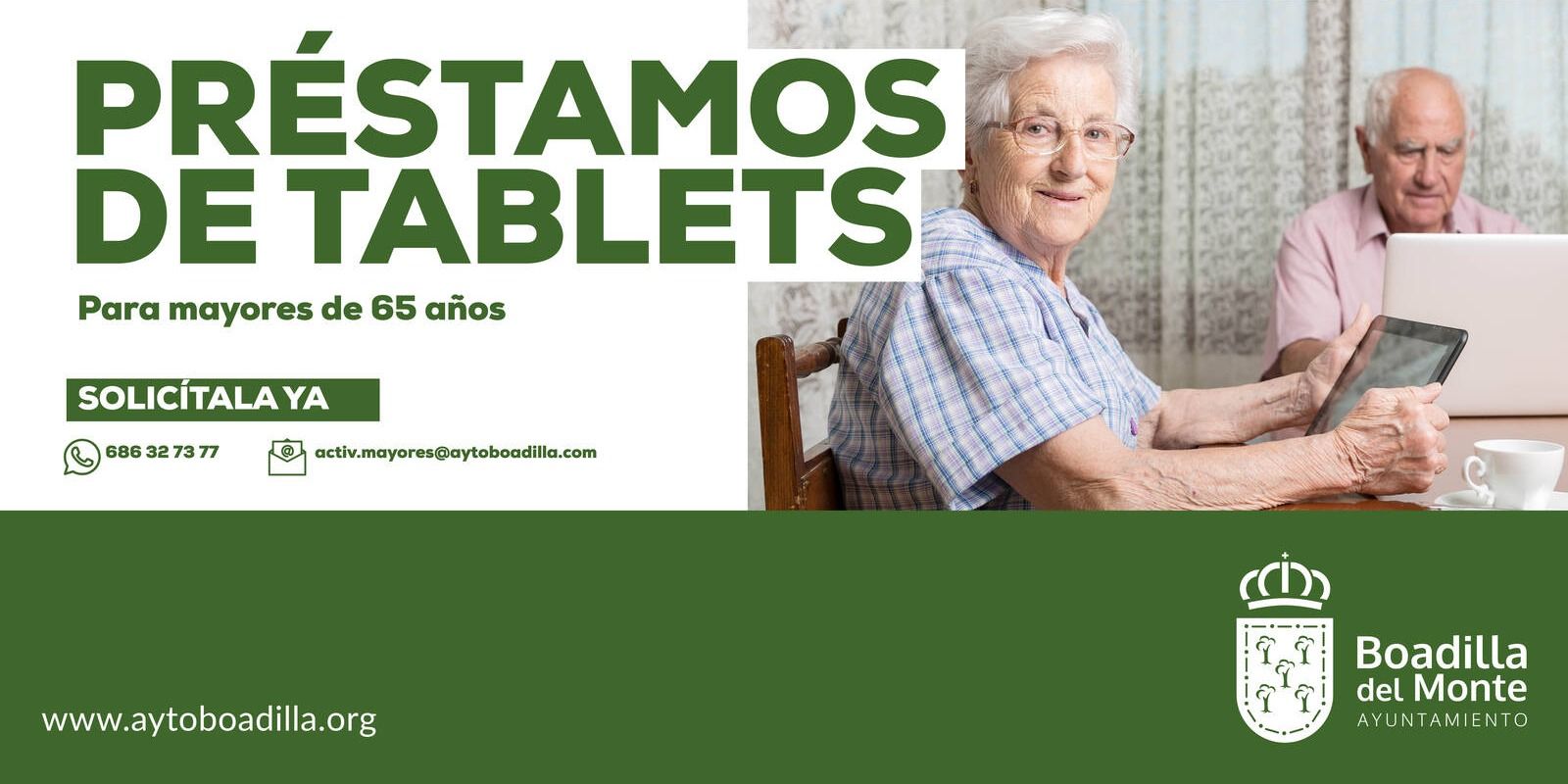 Nuevo servicio de préstamo de tablets para mayores de 65 años en Boadilla