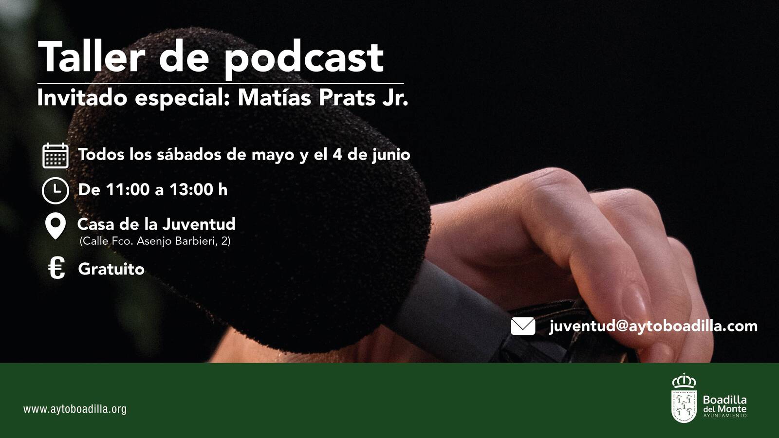 Un nuevo taller para que los jóvenes de Boadilla se inicien en el mundo del podcast Un nuevo taller para que los jóvenes de Boadilla se inicien en el mundo del podcast