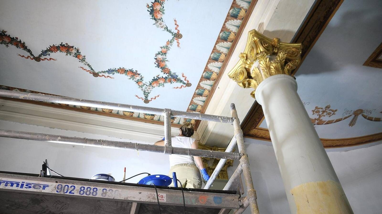Comienza la restauración de la sala condesa de Chinchón en el Palacio de Boadilla