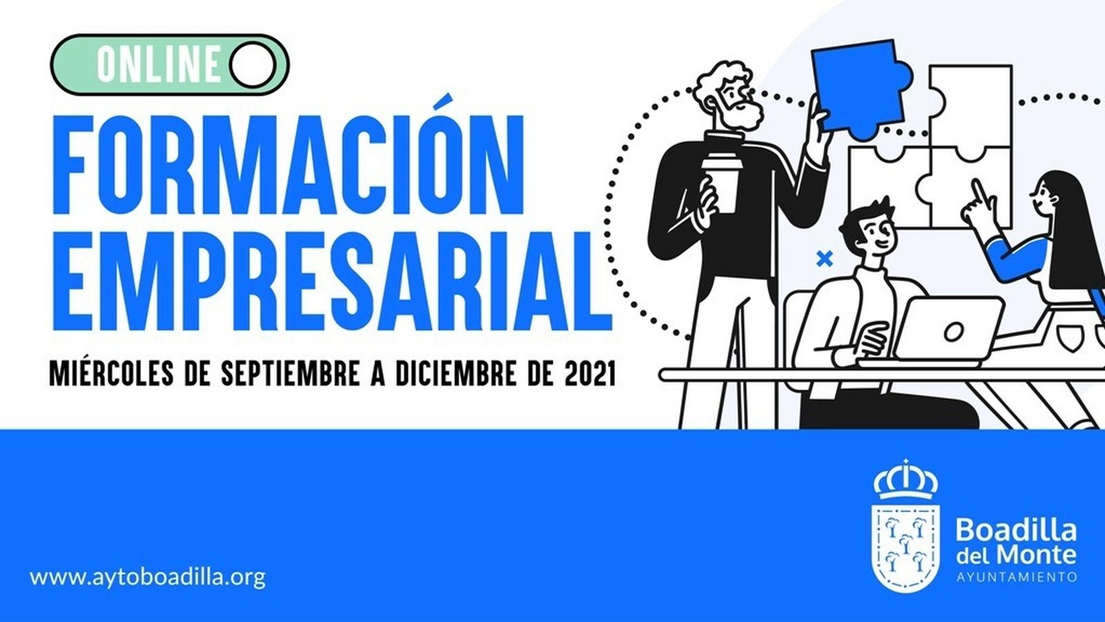 Nuevas jornadas de formación online gratuita para empresarios y emprendedores de Boadilla de septiembre a diciembre