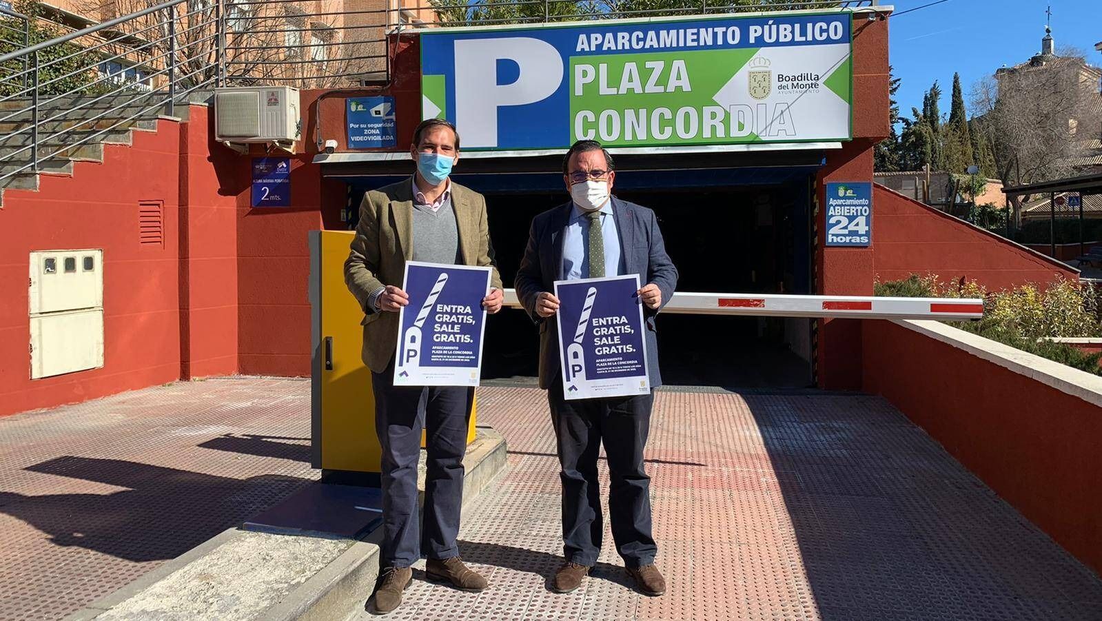 El Parking de la plaza de la Concordia seguirá siendo gratuito en horario comercial en 2022