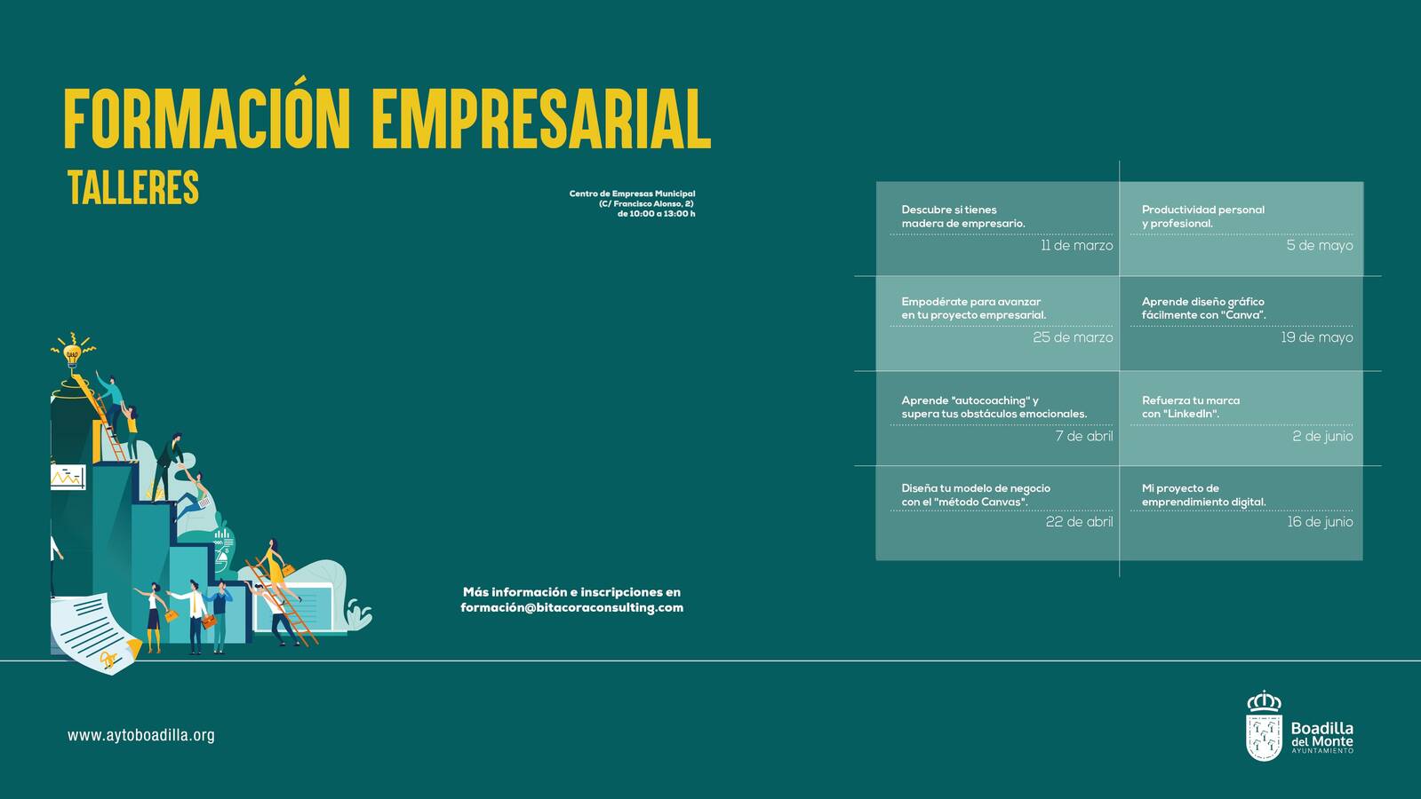 Nueva formación gratuita para empresarios y autónomos en Boadilla