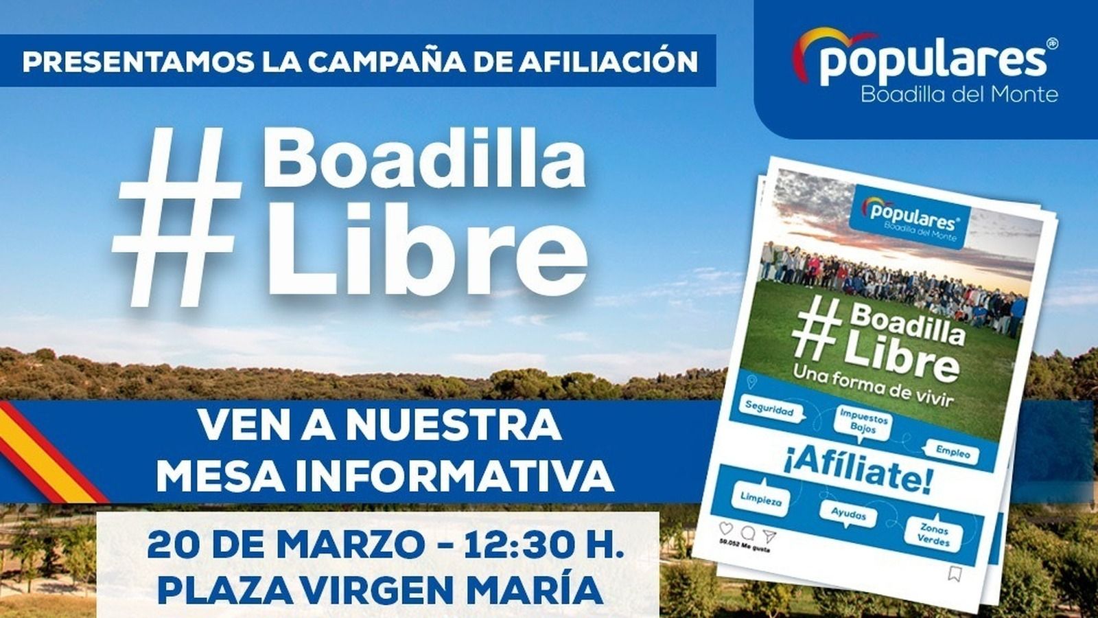 El PP lanza la campaña de afiliación #BoadillaLibre