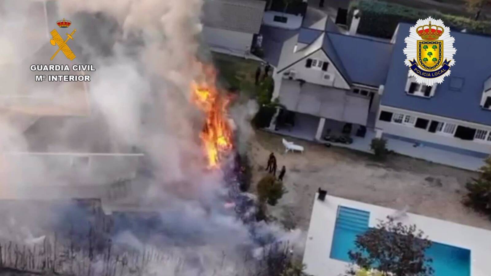 Rescatan a una familia de refugiados ucranianos durante el incendio en una vivienda de Boadilla