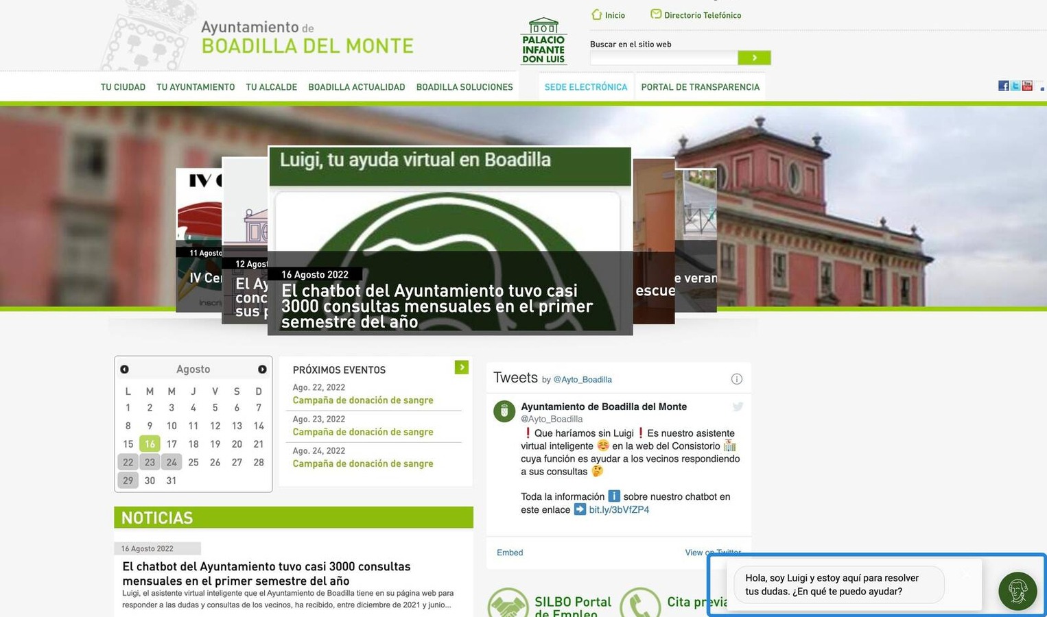 3.000 consultas mensuales realizadas al chatbot de la web municipal 3.000 consultas mensuales realizadas al chatbot de la web municipal