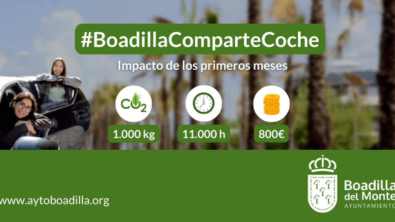Más de 450 vecinos han participado en la iniciativa #BoadillaComparteCoche