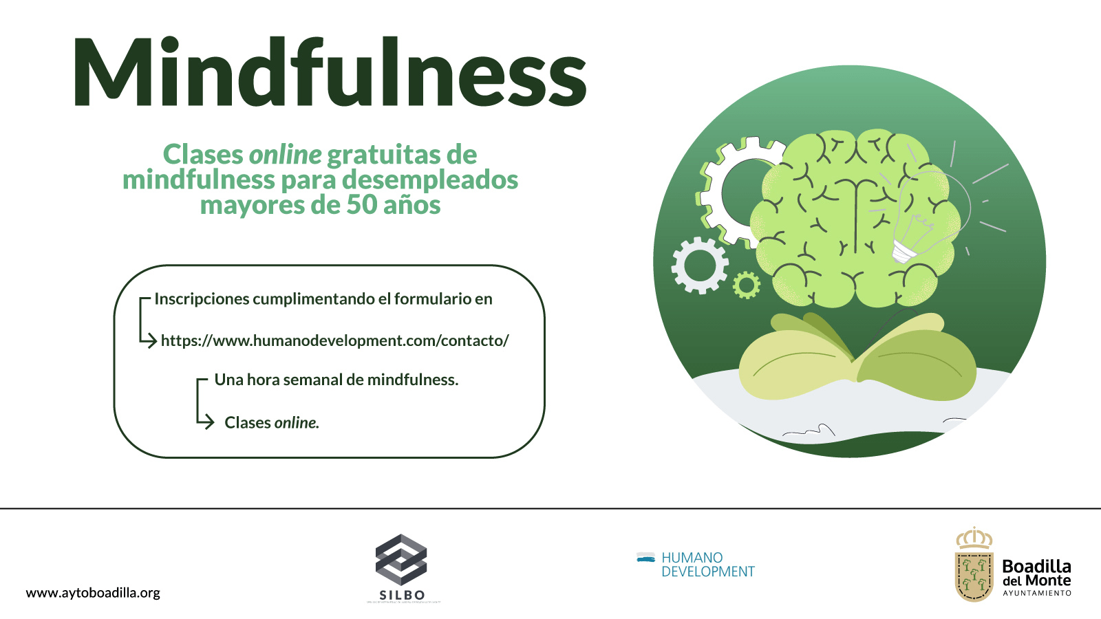 Boadilla ofrece a desempleados mayores de 50 años una clase semanal online gratuita de mindfulness