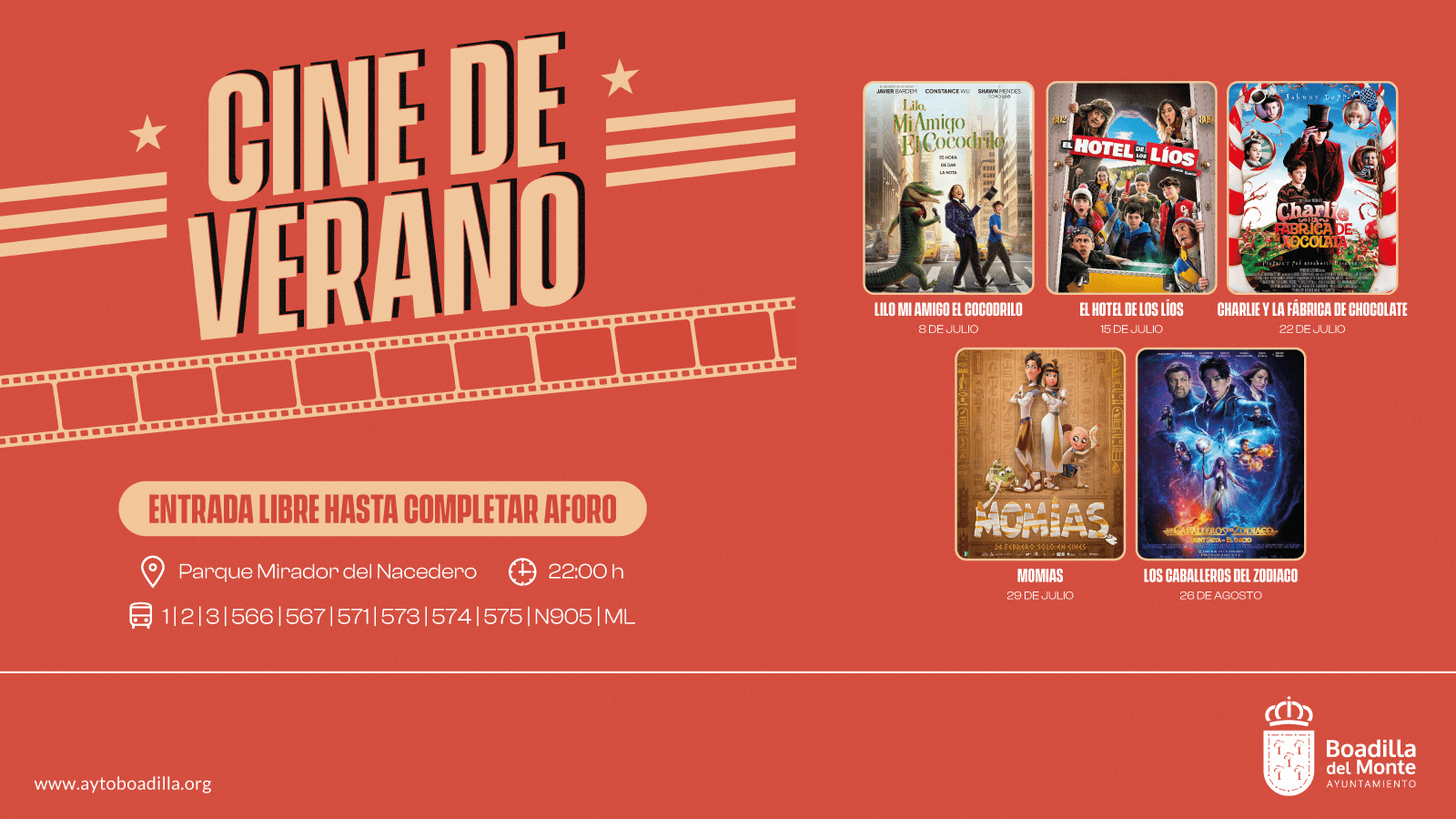 Arranca el cine de Verano en el parque Mirador del Nacedero Arranca el cine de Verano en el parque Mirador del Nacedero