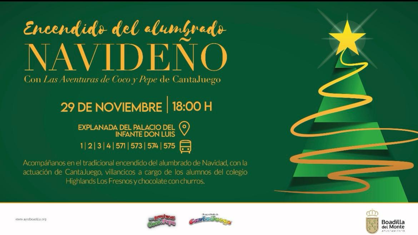 El encendido de luces de Navidad llega con música y chocolate El encendido de luces de Navidad llega con música y chocolate