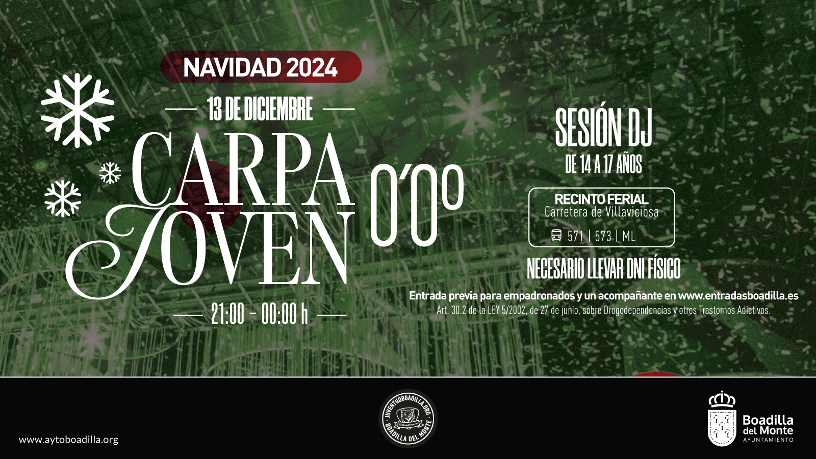El Ayuntamiento de Boadilla organiza una nueva sesión de la Carpa Joven 0,0 El Ayuntamiento de Boadilla organiza una nueva sesión de la Carpa Joven 0,0