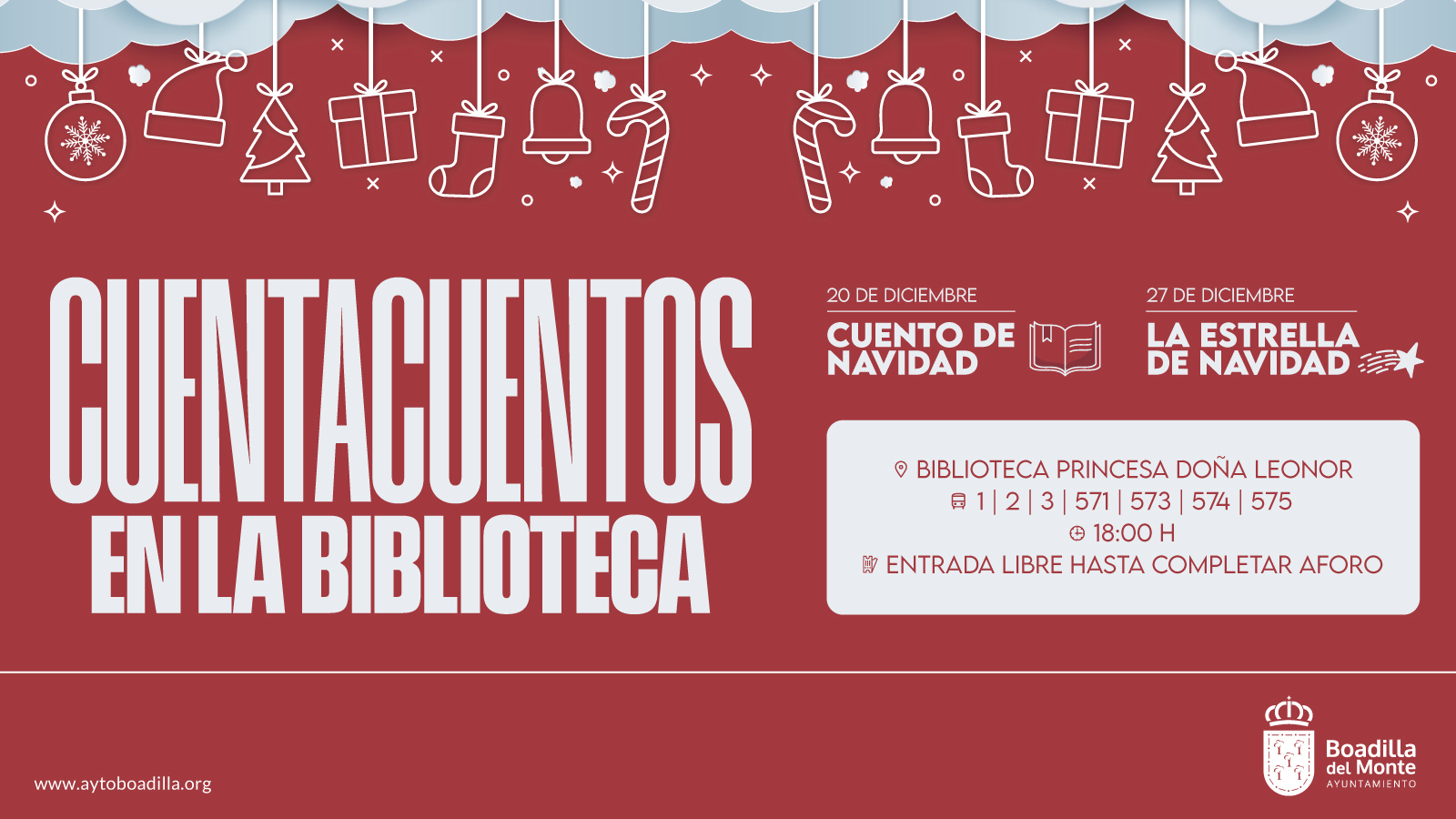 La biblioteca Princesa Doña Leonor organiza cuentacuentos infantiles en diciembre La biblioteca Princesa Doña Leonor organiza cuentacuentos infantiles en diciembre