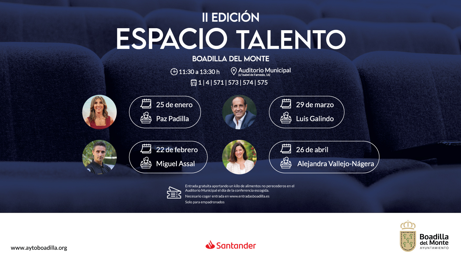 La II edición del ciclo Espacio Talento comenzará el próximo sábado, 25 de enero La II edición del ciclo Espacio Talento comenzará el próximo sábado, 25 de enero