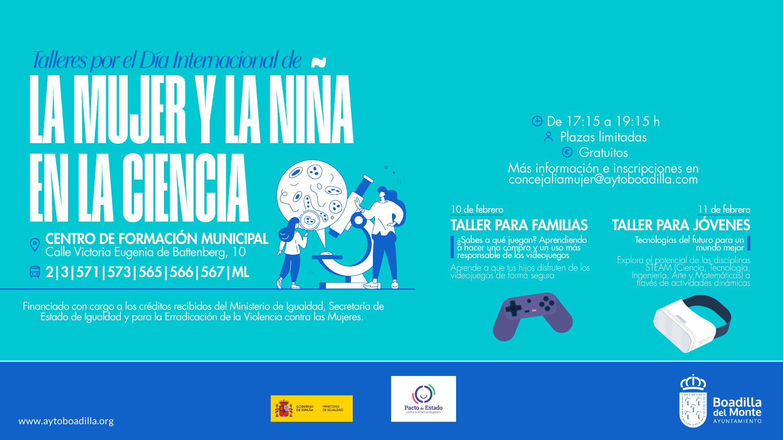Boadilla del Monte organiza talleres para el día internacional de la mujer y la niña en la ciencia Boadilla del Monte organiza talleres para el día internacional de la mujer y la niña en la ciencia