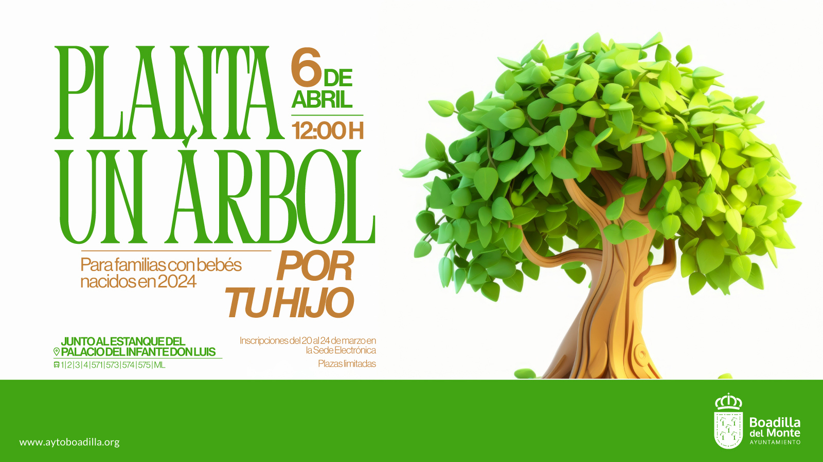 Abierta la inscripción para la plantación de árboles en homenaje a los nacidos en 2024 Abierta la inscripción para la plantación de árboles en homenaje a los nacidos en 2024