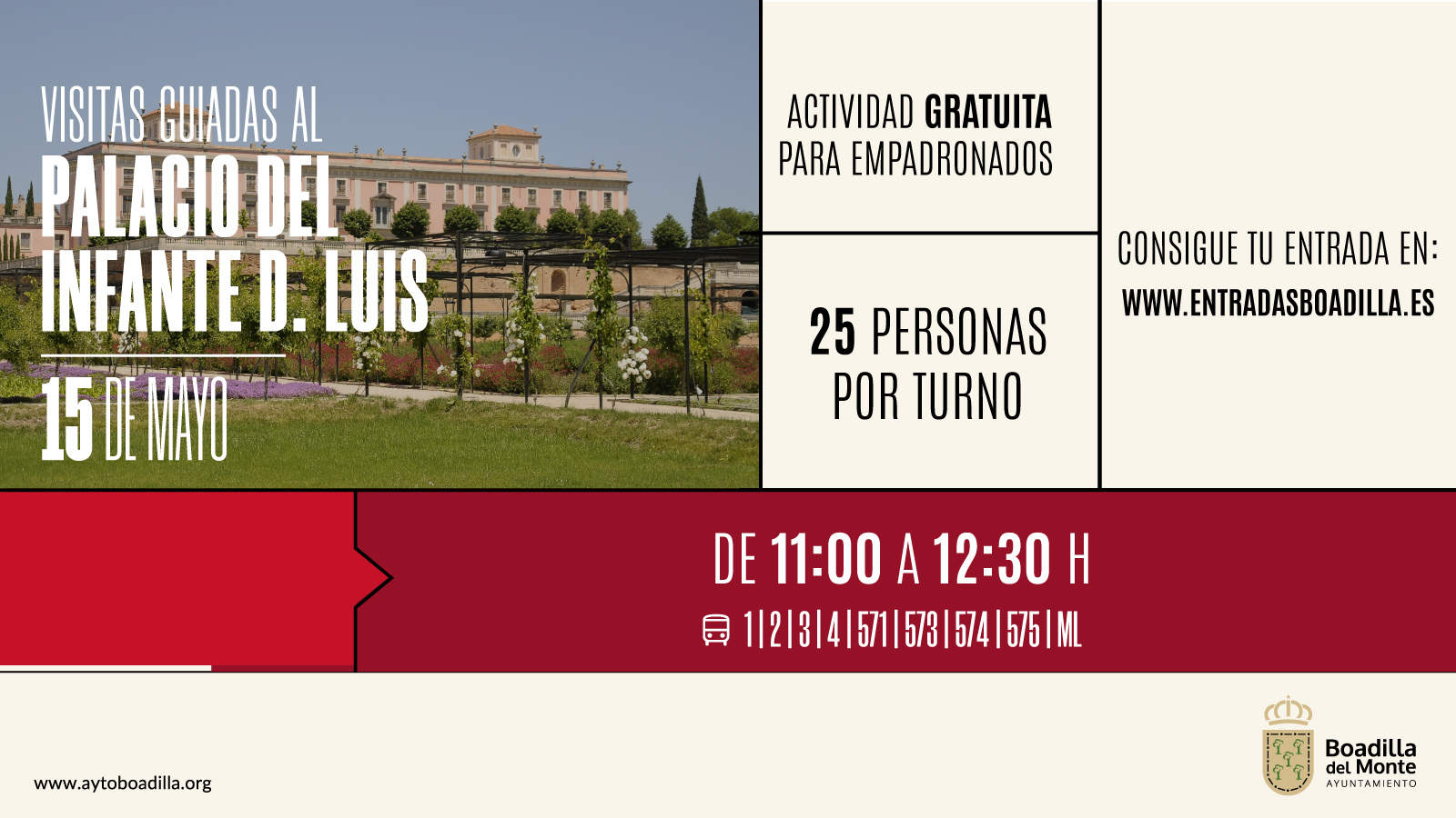 El Ayuntamiento de Boadilla organiza visitas al Palacio del Infante D. Luis El Ayuntamiento de Boadilla organiza visitas al Palacio del Infante D. Luis