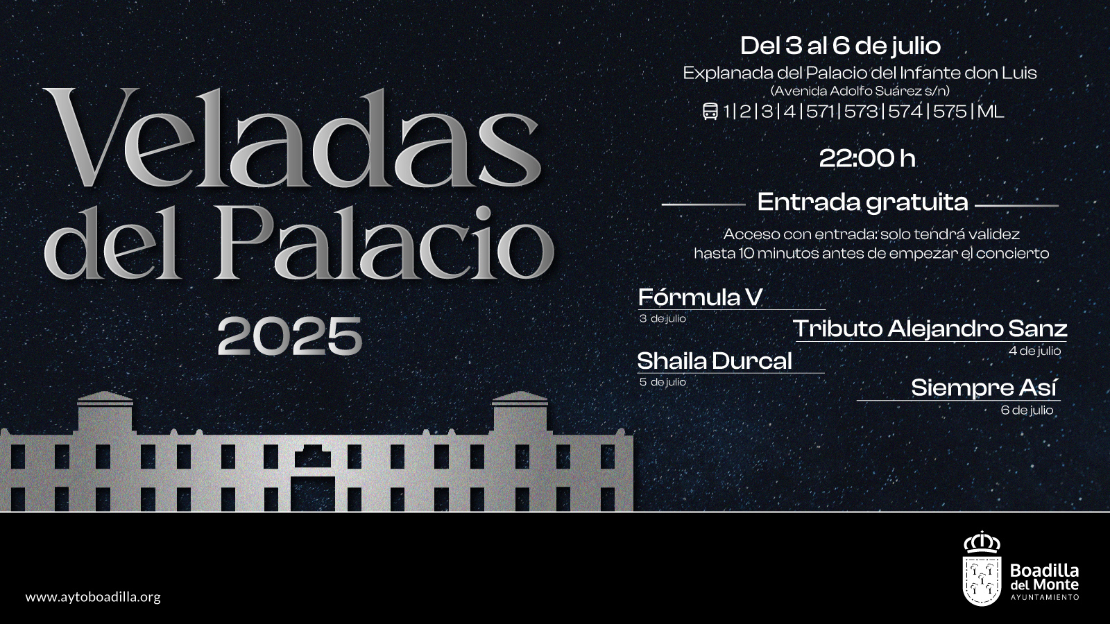 Las Veladas del Palacio regresan en julio con una vibrante programación musical Las Veladas del Palacio regresan en julio con una vibrante programación musical