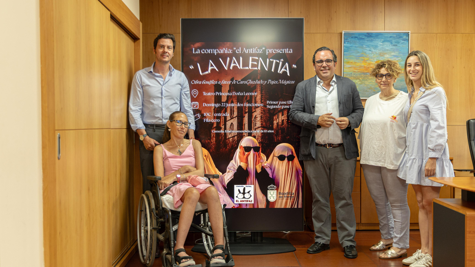La comedia "La valentía" llega a Boadilla con un doble propósito solidario La comedia "La valentía" llega a Boadilla con un doble propósito solidario