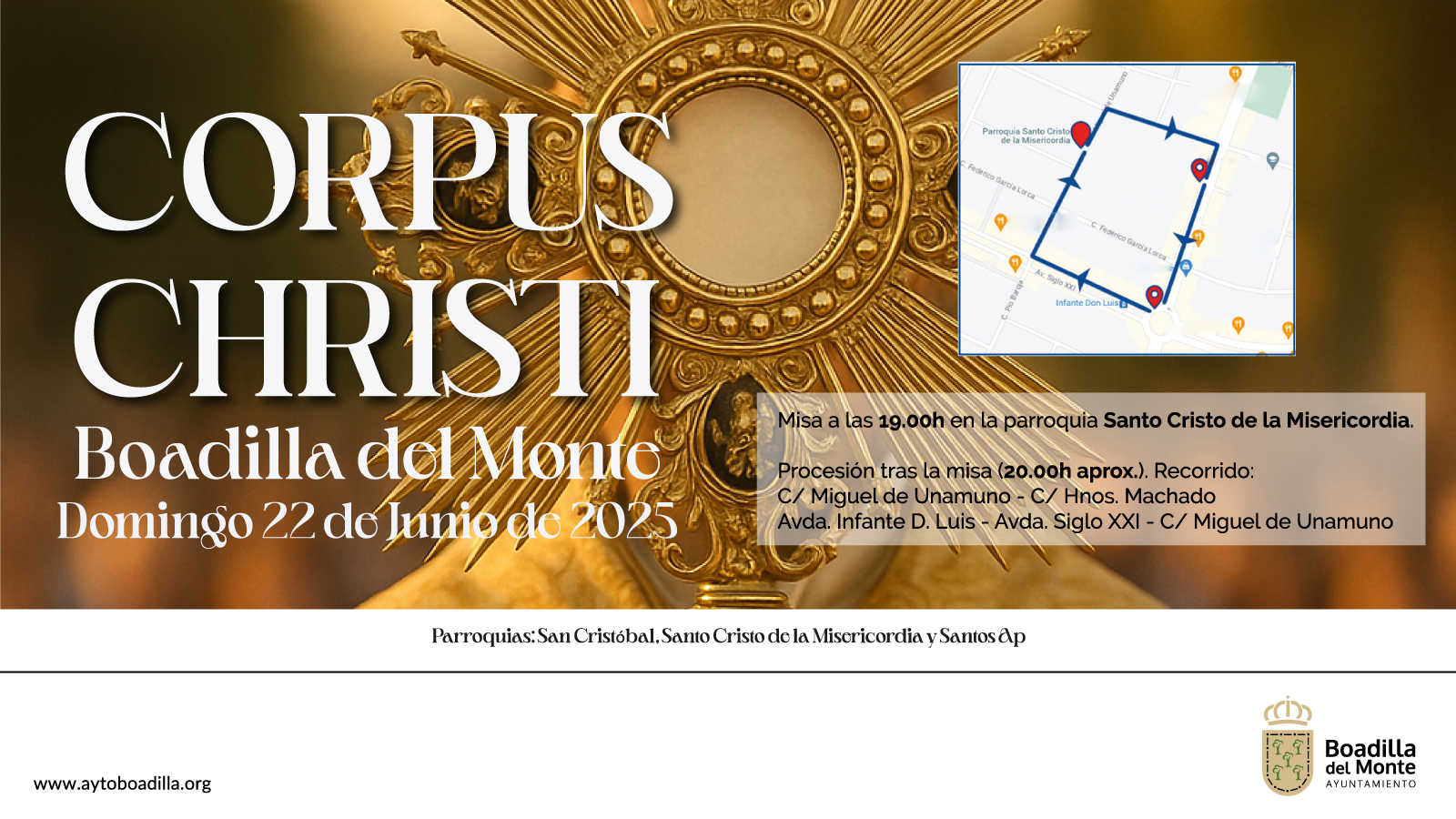 El Corpus Christi recorrerá las calles del Sector B el próximo domingo 22 de junio El Corpus Christi recorrerá las calles del Sector B el próximo domingo 22 de junio