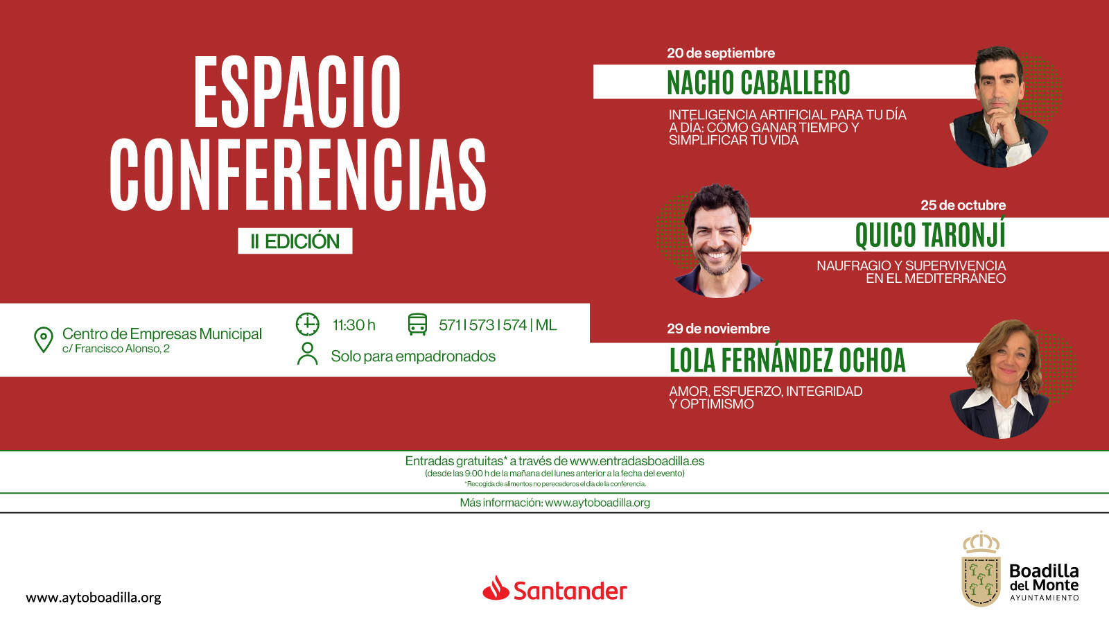 Boadilla organiza un nuevo ciclo de conferencias con protagonistas del deporte, la comunicación y la inteligencia artificial