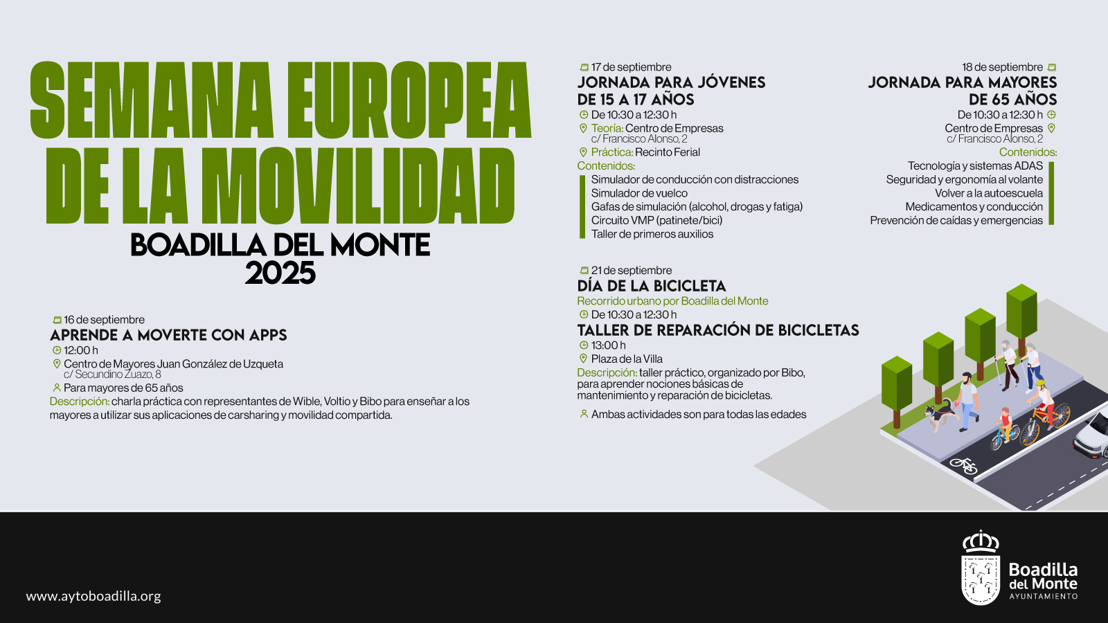 Boadilla del Monte celebra la Semana Europea de la Movilidad con actividades para todas las edades
