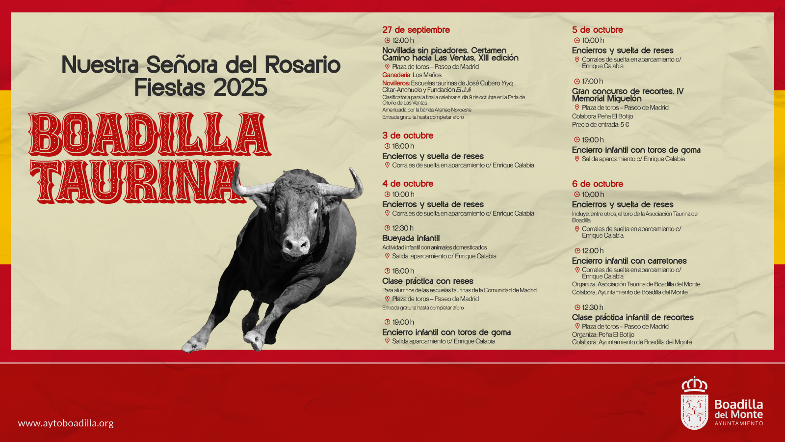 Boadilla del Monte celebra sus fiestas con encierros, novilladas y actividades infantiles