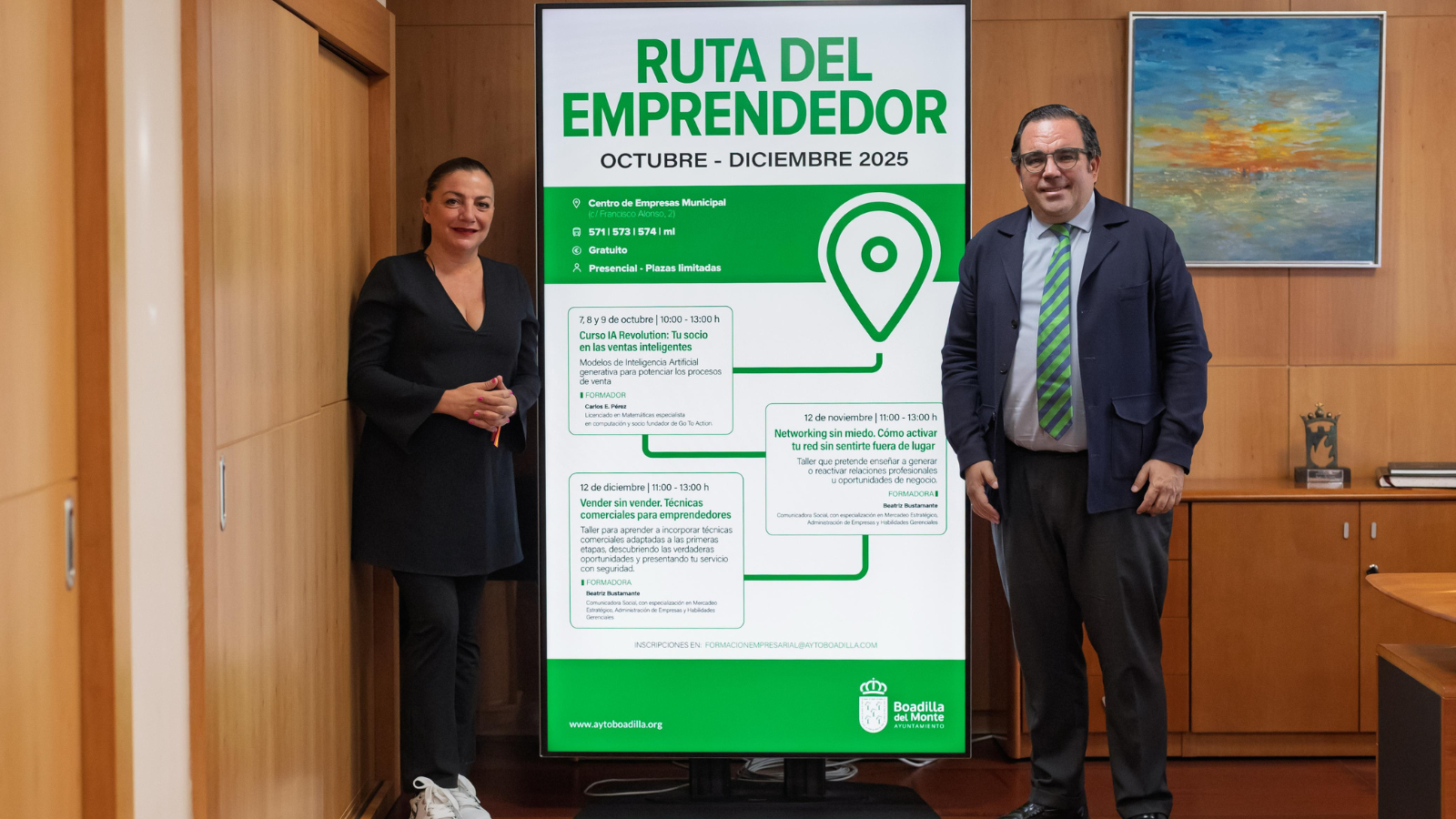 El Ayuntamiento de Boadilla del Monte impulsa una nueva edición de la Ruta del Emprendedor El Ayuntamiento de Boadilla del Monte impulsa una nueva edición de la Ruta del Emprendedor